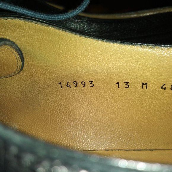 Vintage Gravati: Black Pebbled Leather. Split Toe Lace-Ups, Size: 13M. Re-Soled. - Picture 7 of 14